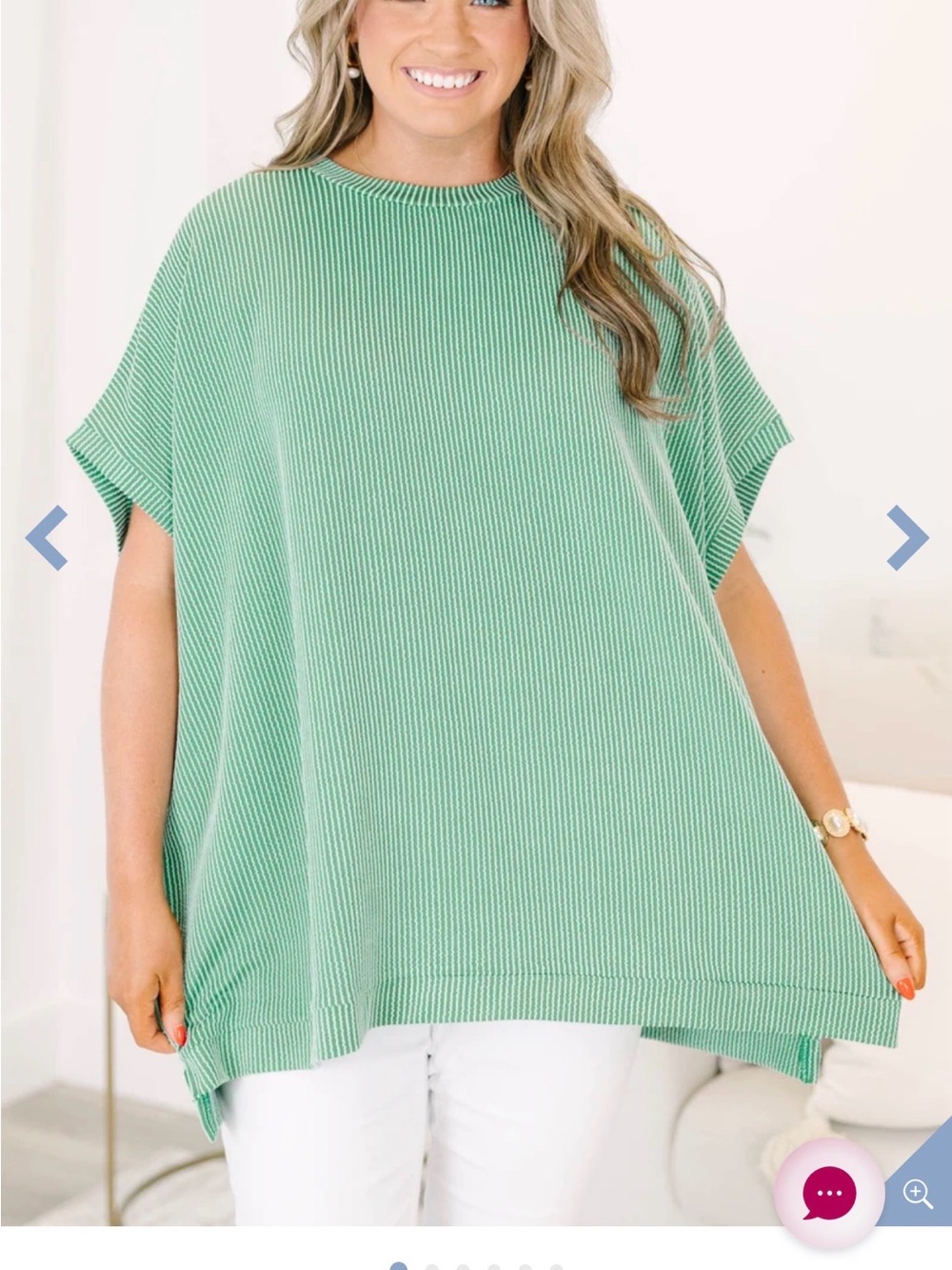 Chic Soul Relaxed Short Sleeve Tunic in Mint